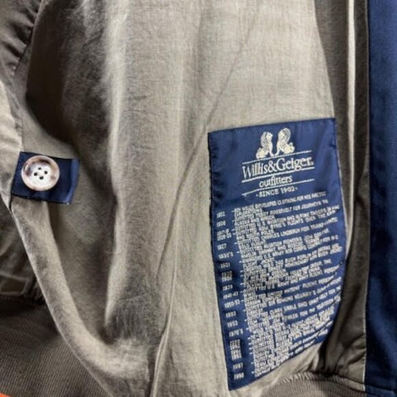 Willis & Geiger Bomber Jacket Blue Men's XL - Picture 6 of 6